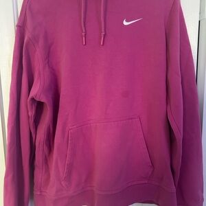 Nike Pink Sweater with Hood and Relaxed Fit